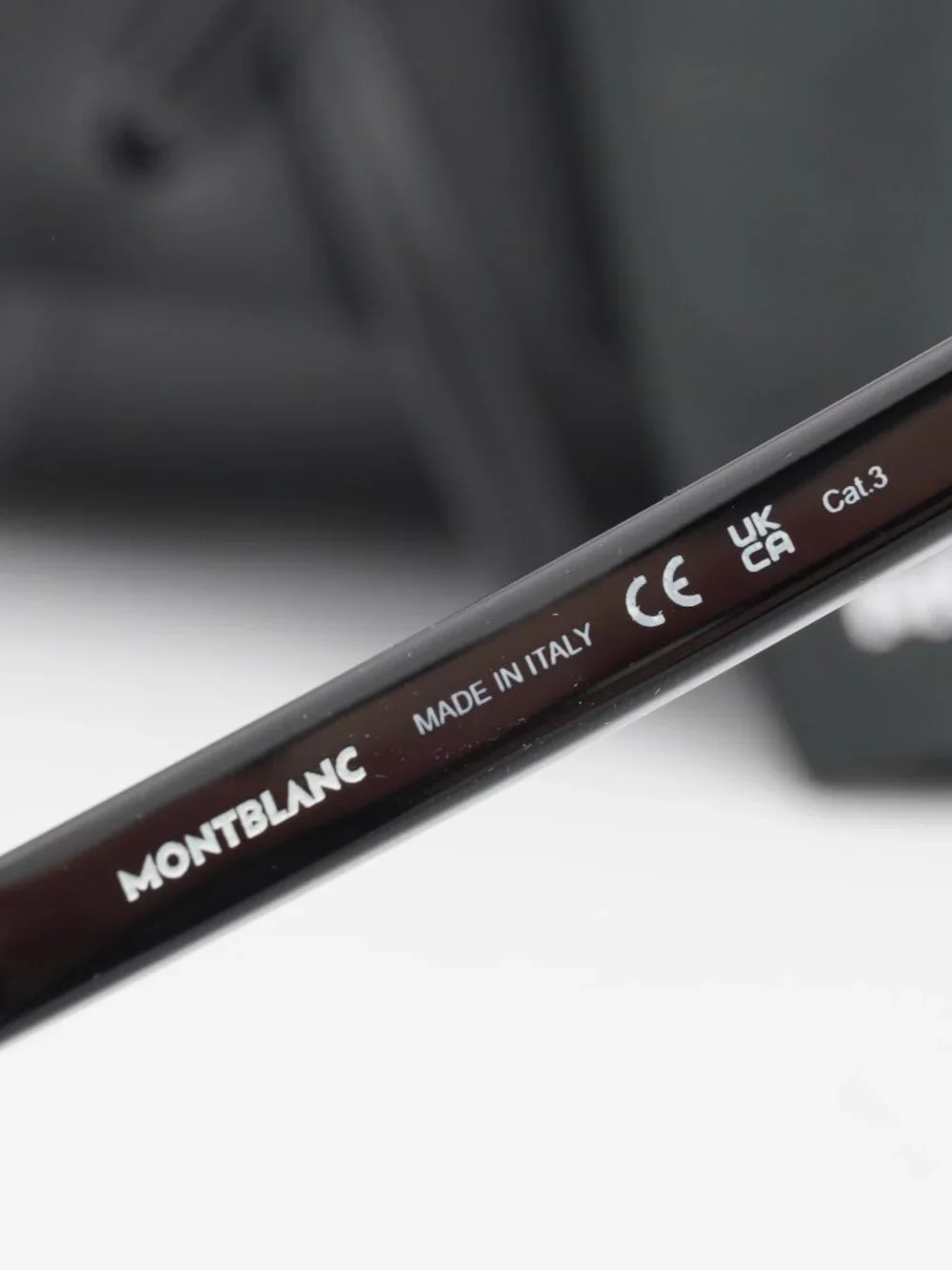 Montblanc MB0260S 001 Square Sunglasses - Black / Smoke